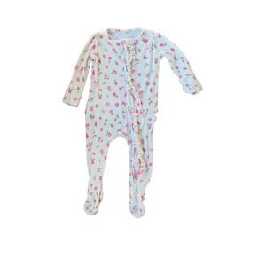 Caden Lane Flower Waffle Knit Ruffle Zippie